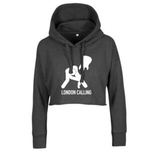 women crop hoodie london calling